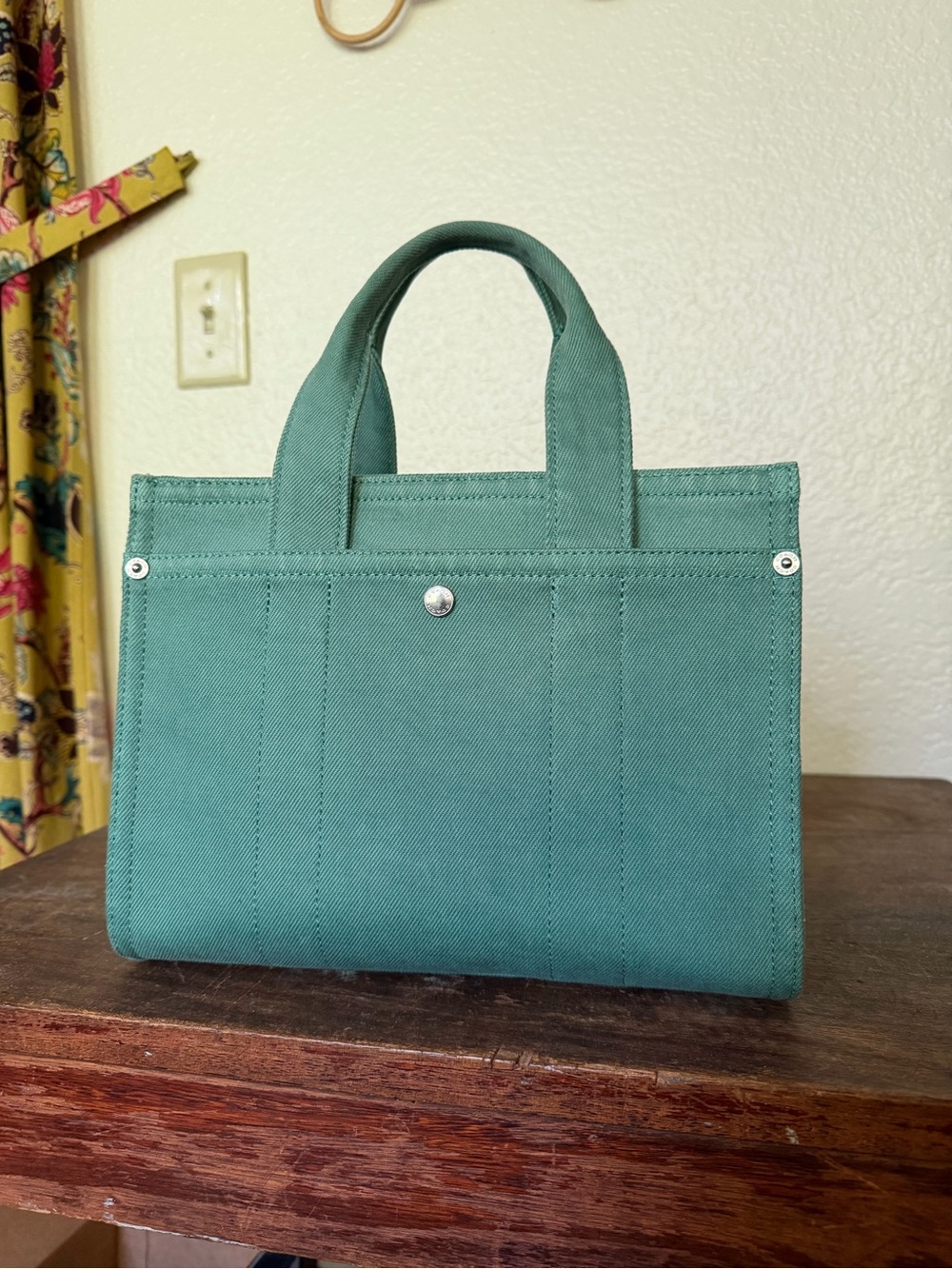 Bejeweled Coach Cargo Tote 26 Ivy Green - Picture 4 of 9